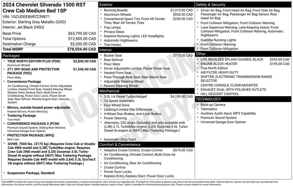 Used 2024 Chevrolet Silverado 1500 RST w/ True North Edition Plus image 15