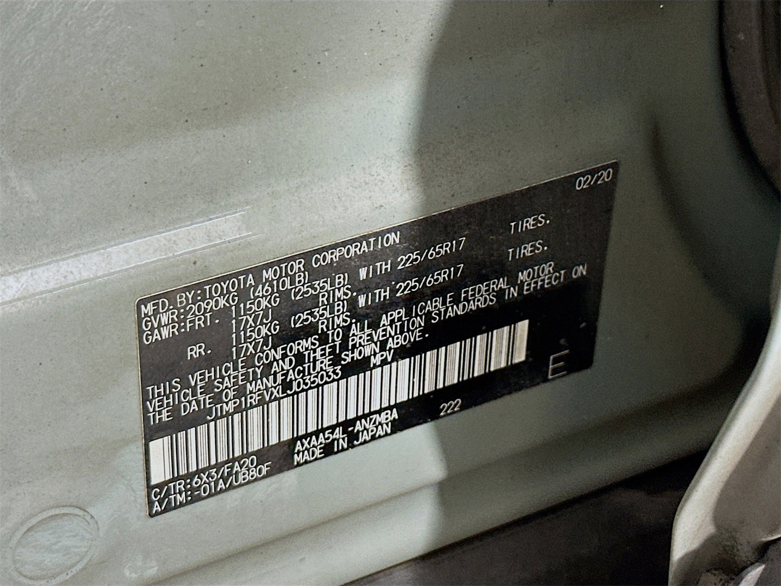 Certified 2020 Toyota RAV4 XLE image 32
