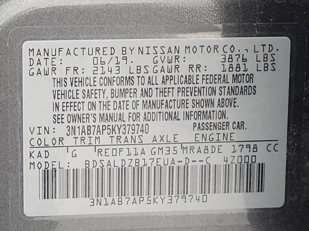 Used 2019 Nissan Sentra SV FWD image 33
