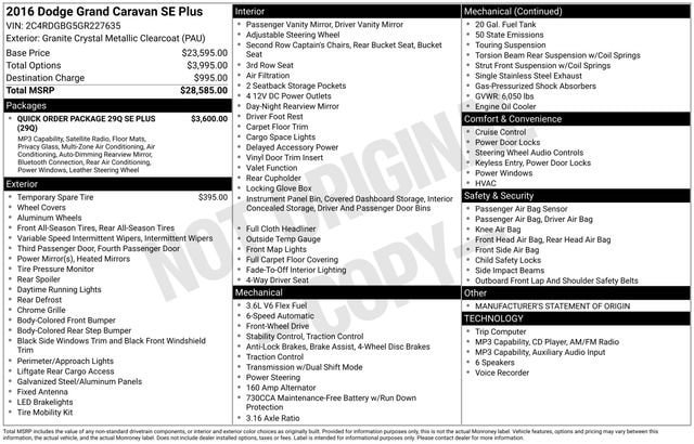 Used 2016 Dodge Grand Caravan SE FWD image 42