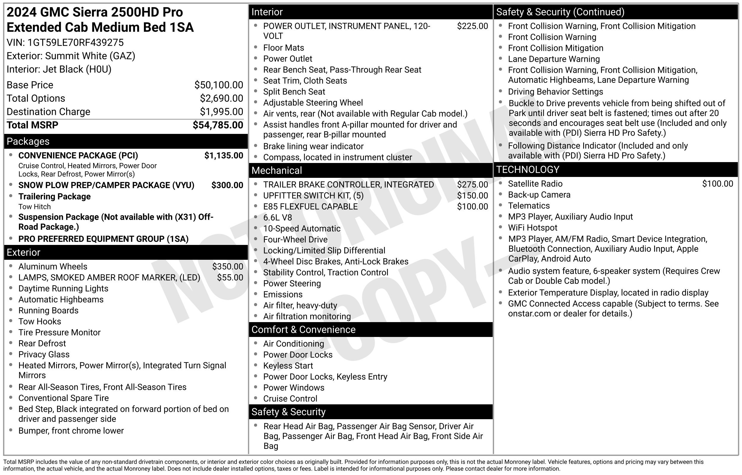 Used 2024 GMC Sierra 2500 Pro w/ Convenience Package AWD/4WD image 2