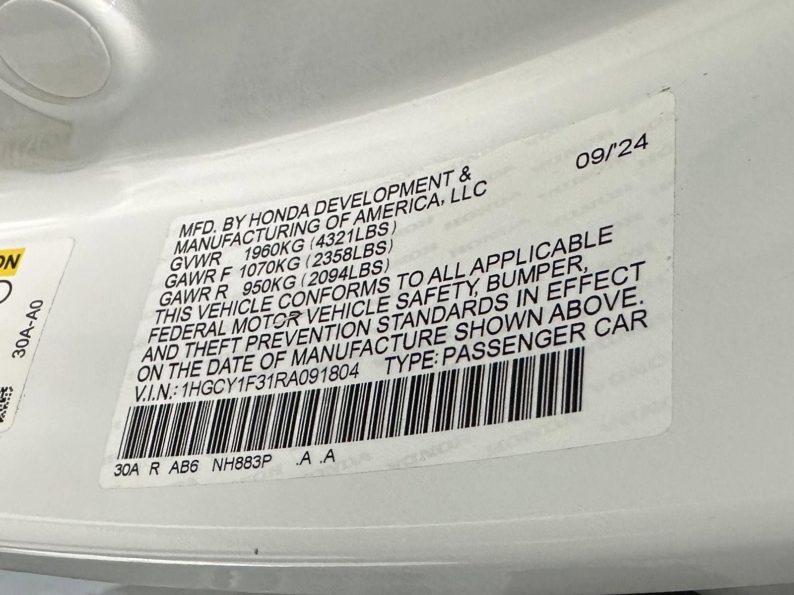 Certified 2024 Honda Accord EX image 15