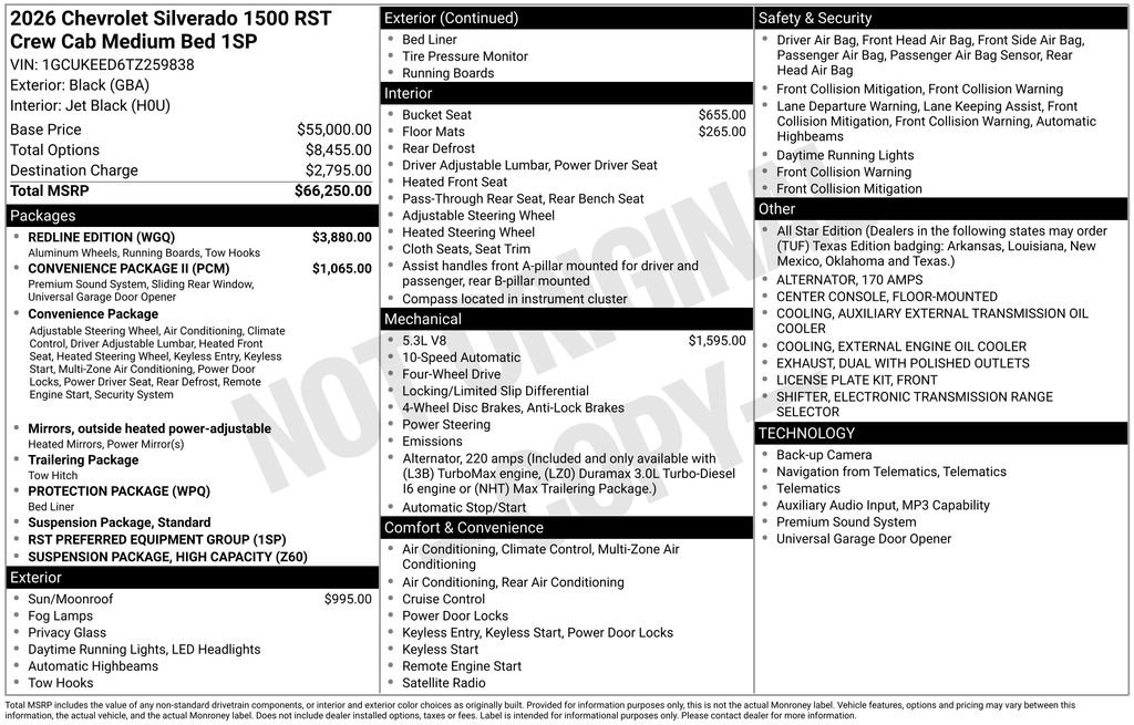 Certified 2026 Chevrolet Silverado 1500 RST w/ Redline Edition AWD/4WD image 36