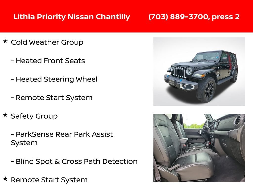 Used 2022 Jeep Wrangler Unlimited Sahara w/ Cold Weather Group AWD/4WD image 12