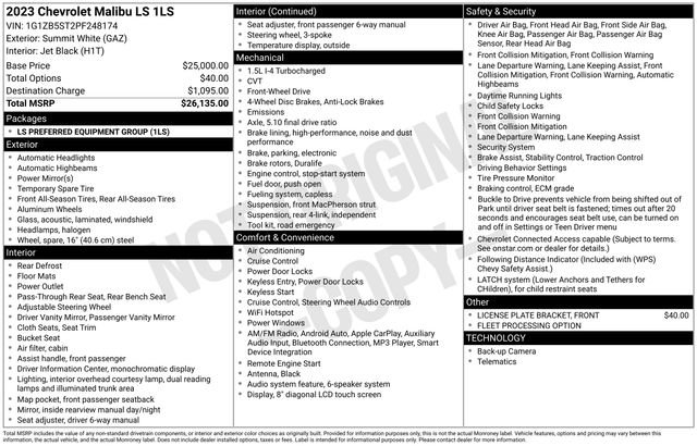 Used 2023 Chevrolet Malibu LS FWD image 37