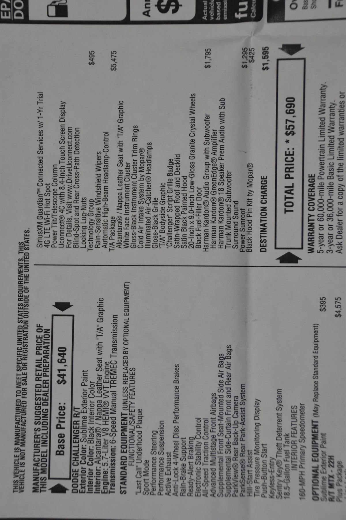 Used 2023 Dodge Challenger R/T w/ T/A Package RWD image 51