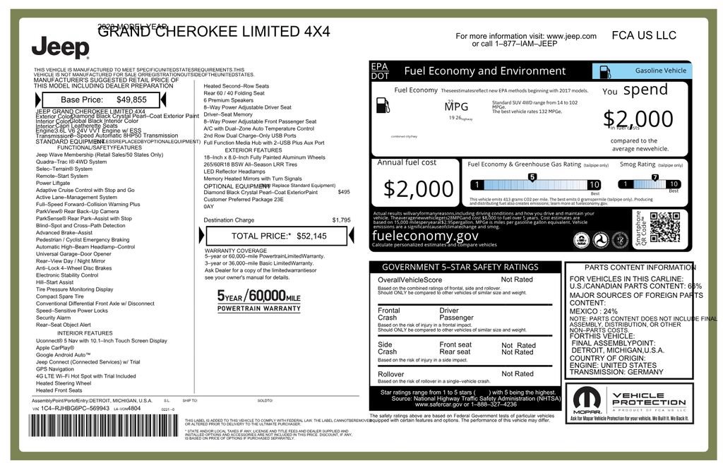 Used 2023 Jeep Grand Cherokee Limited AWD/4WD image 9