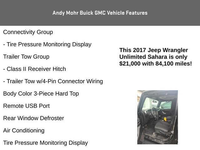 Used 2017 Jeep Wrangler Unlimited Sahara w/ Connectivity Group AWD/4WD image 8