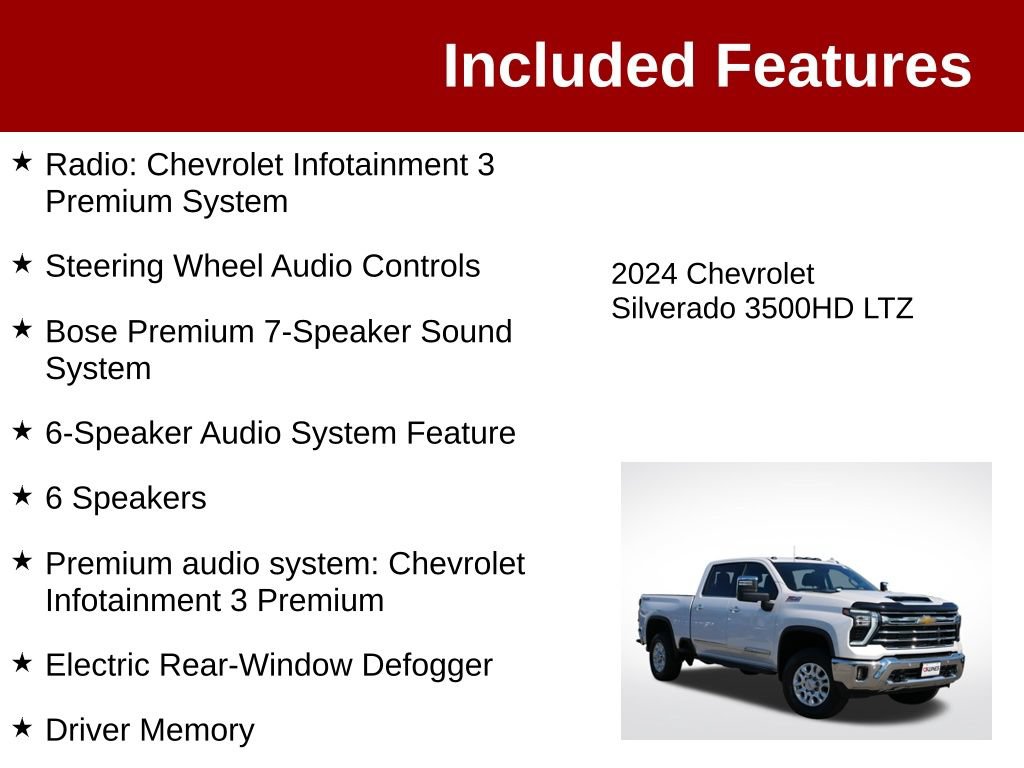 Used 2024 Chevrolet Silverado 3500 LTZ w/ LTZ Premium Package AWD/4WD image 4
