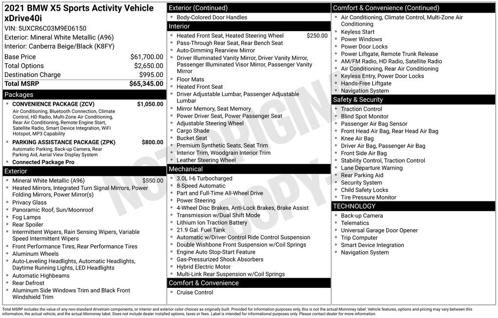 Used 2021 BMW X5 xDrive40i w/ Convenience Package AWD/4WD image 10