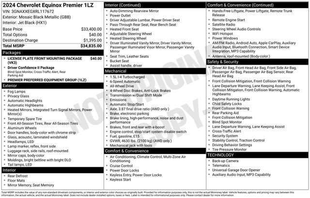 Certified 2024 Chevrolet Equinox Premier AWD/4WD image 33