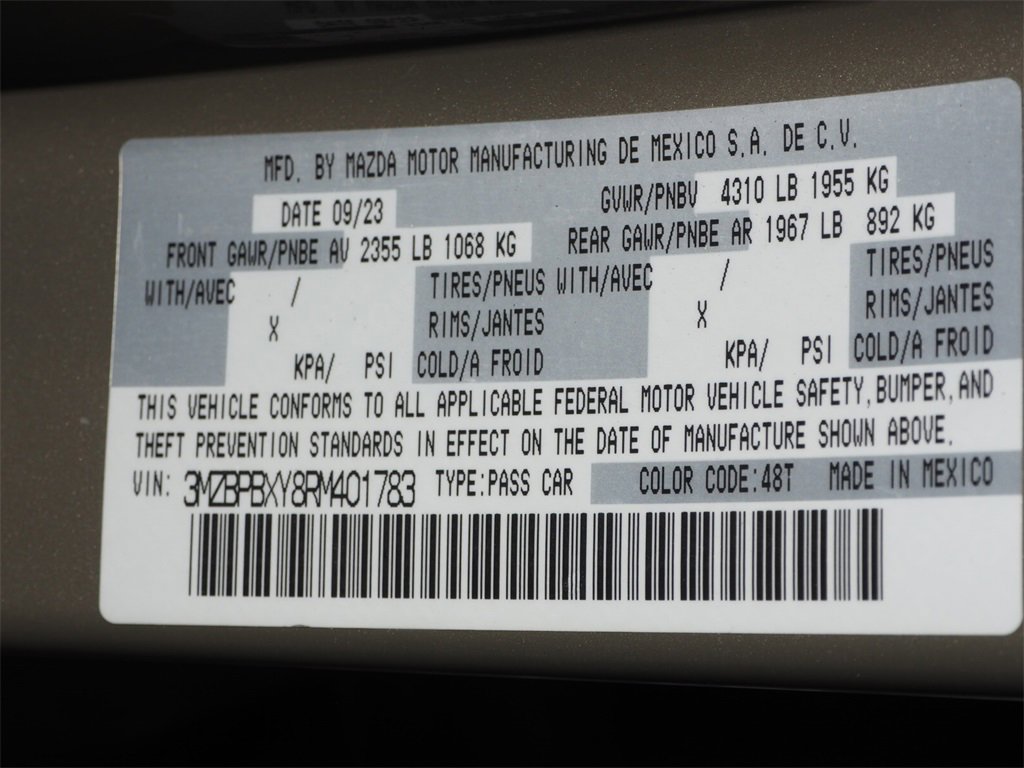 Certified 2024 MAZDA MAZDA3 s image 28