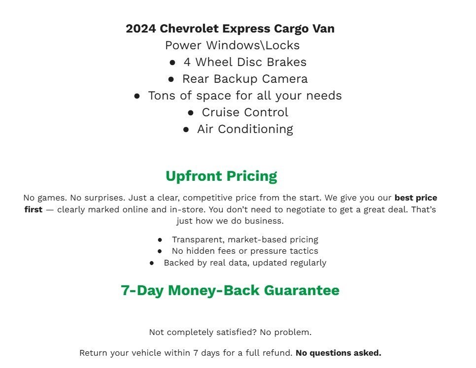 Used 2024 Chevrolet Express 2500 w/ Driver Convenience Package image 28