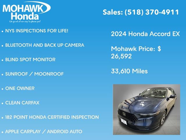 Certified 2024 Honda Accord EX image 8