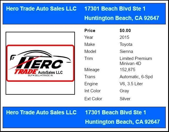 Used 2015 Toyota Sienna Limited Premium FWD image 11