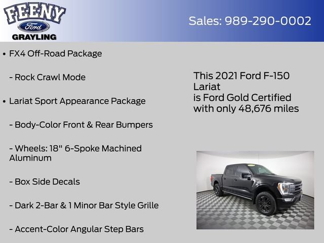 Certified 2021 Ford F150 Lariat w/ Equipment Group 502A High AWD/4WD image 24