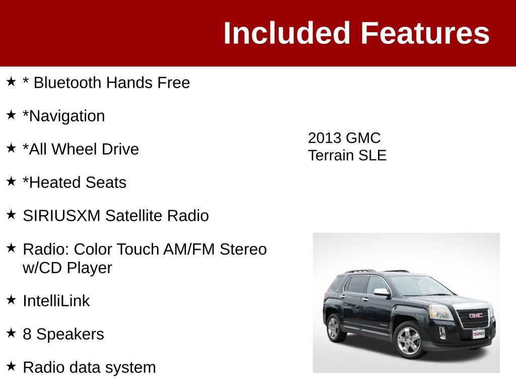 Used 2013 GMC Terrain SLE w/ Chrome Package AWD/4WD image 3