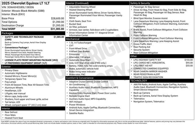 Used 2025 Chevrolet Equinox LT w/ Safety and Technology Package FWD image 5