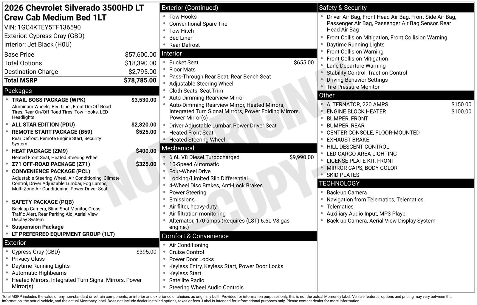 New 2026 Chevrolet Silverado 3500 LT w/ Trail Boss Package image 5