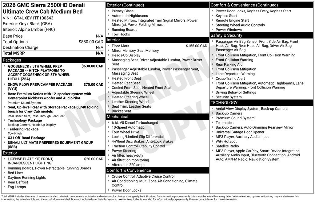 Used 2026 GMC Sierra 2500 Denali Ultimate AWD/4WD image 4