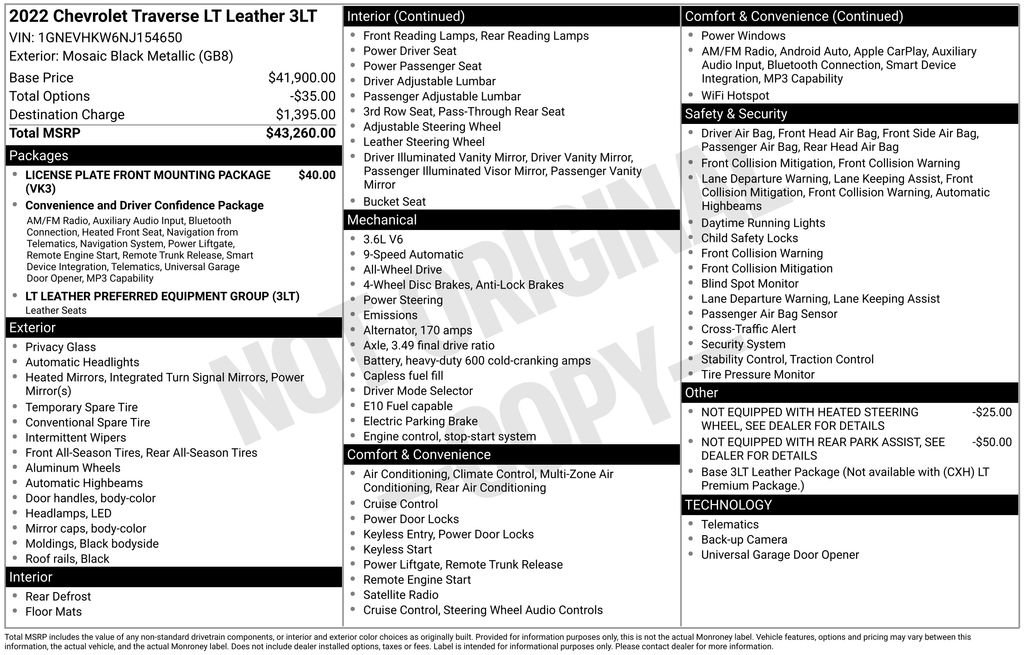 Used 2022 Chevrolet Traverse LT image 7