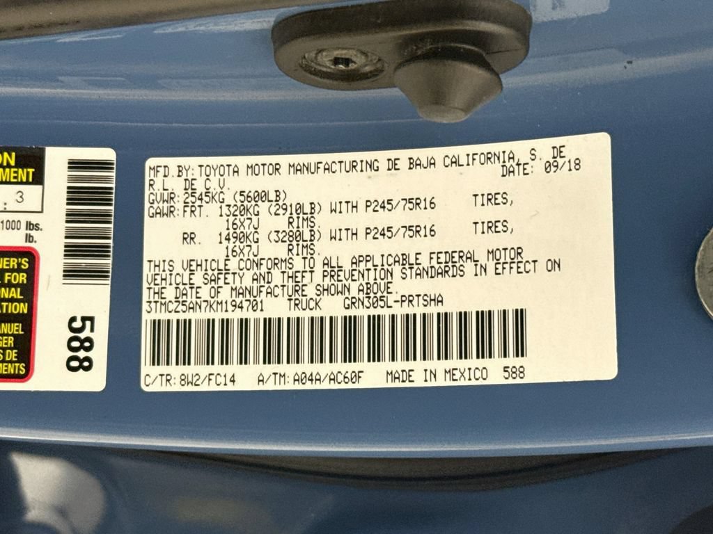 Certified 2019 Toyota Tacoma SR5 AWD/4WD image 33