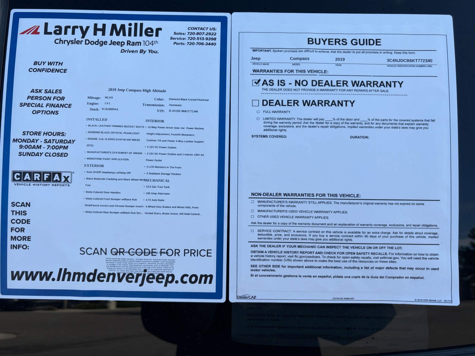 Used 2019 Jeep Compass High Altitude AWD/4WD image 29