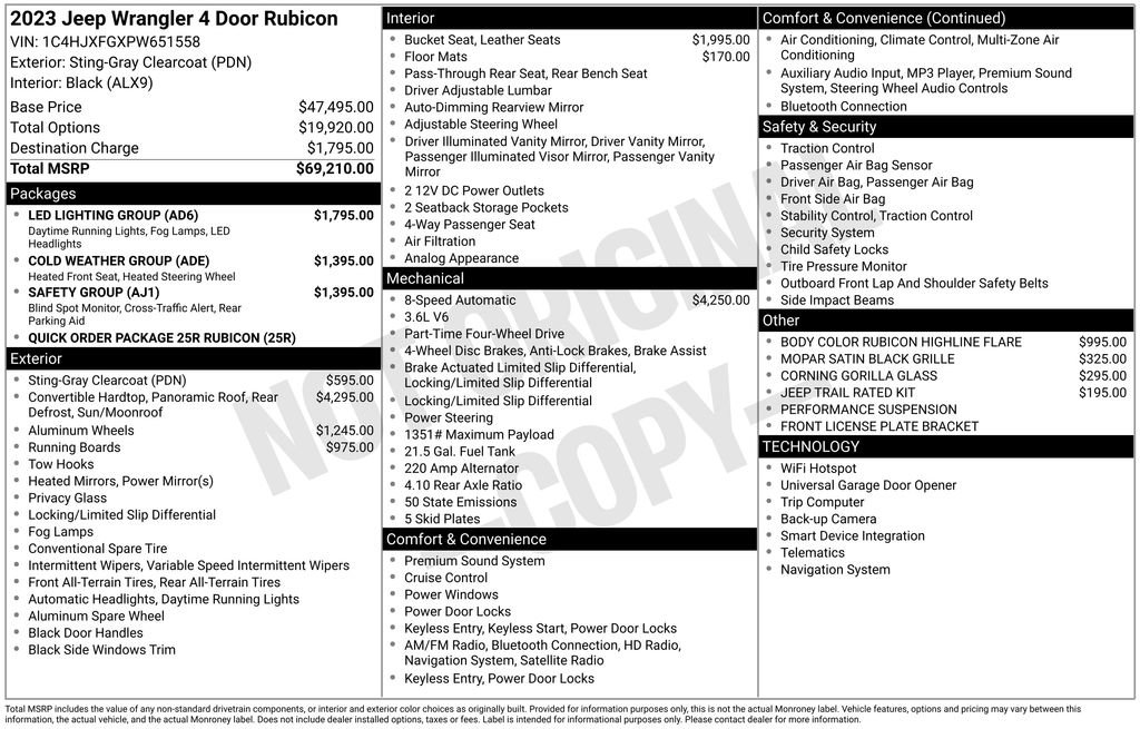 Used 2023 Jeep Wrangler Rubicon w/ LED Lighting Group image 15