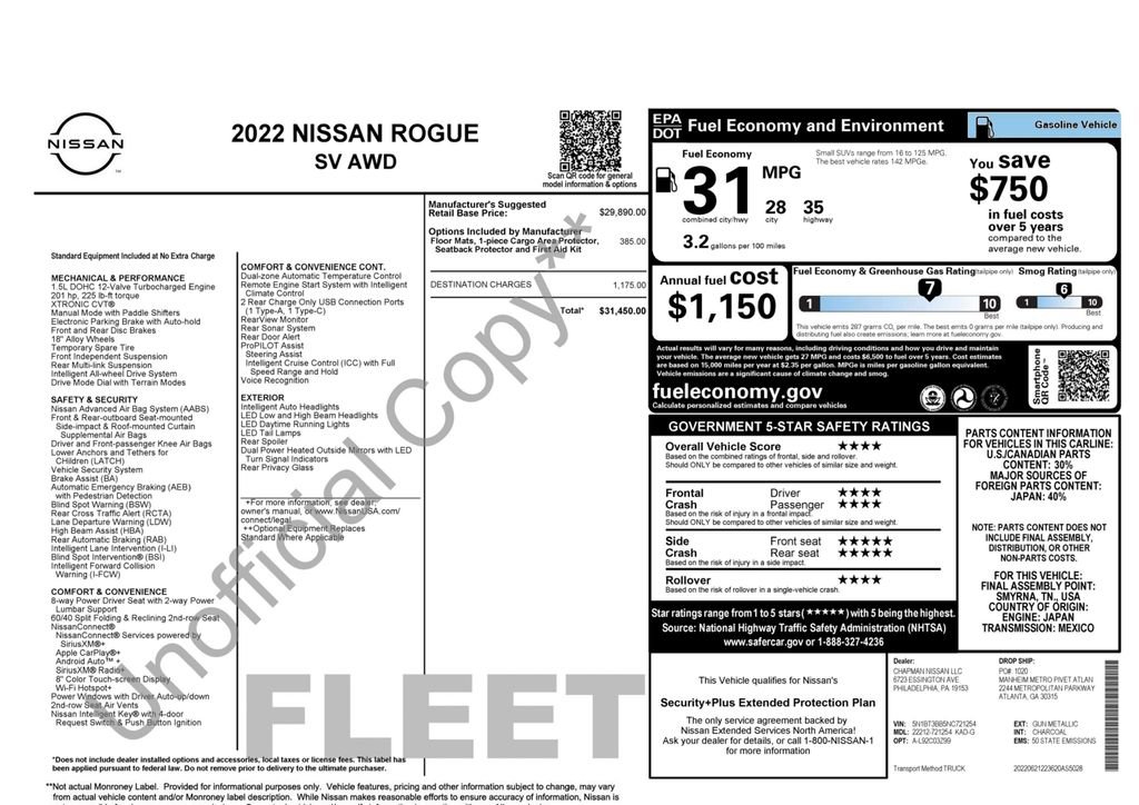 Used 2022 Nissan Rogue SV AWD/4WD image 3