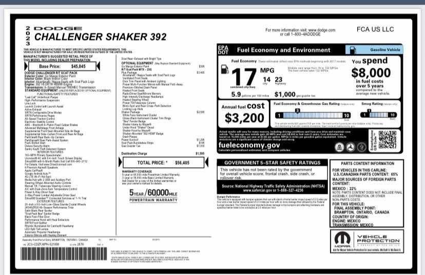 Used 2023 Dodge Challenger R/T Scat Pack w/ Plus Package RWD image 61