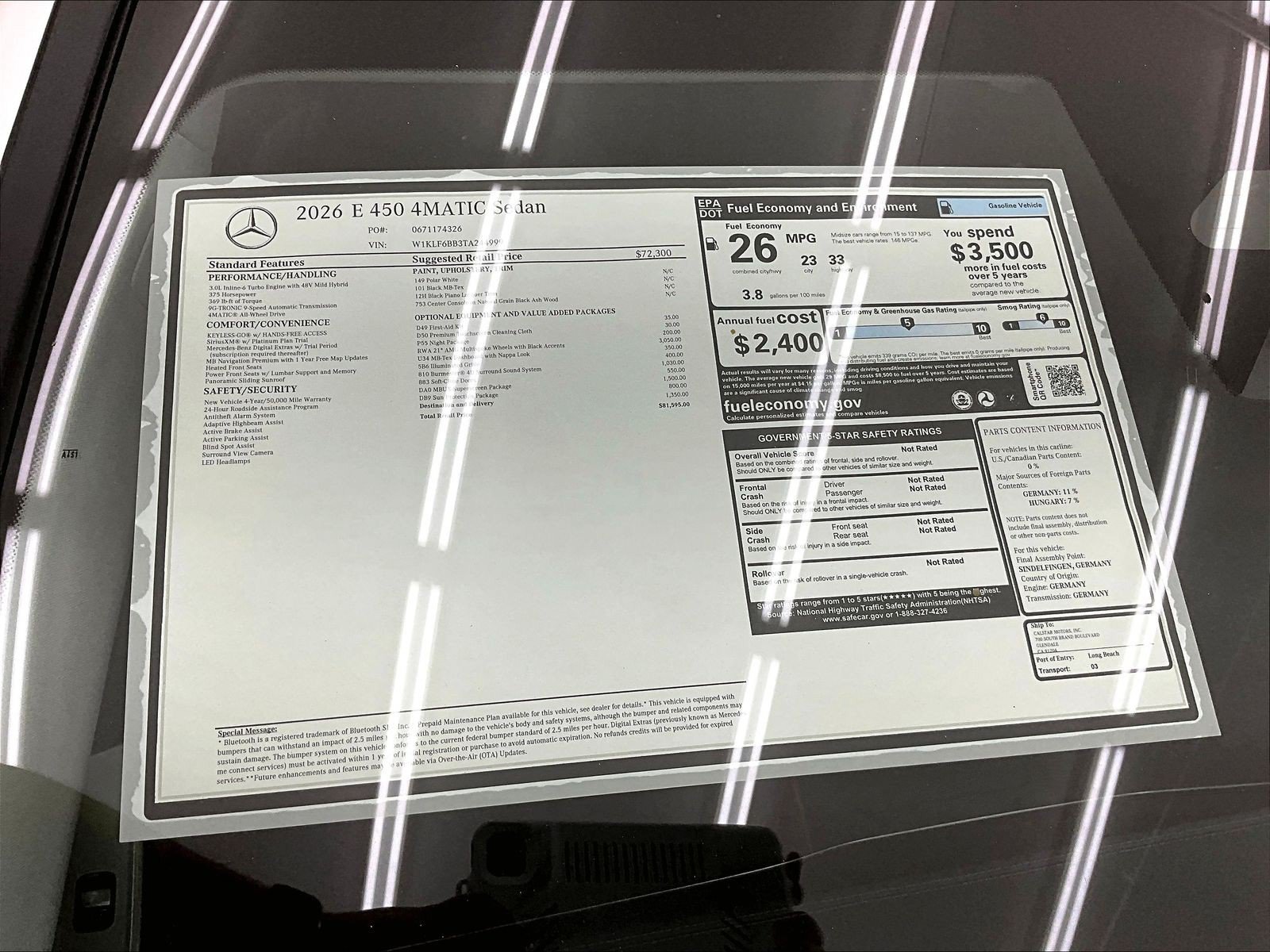 New 2026 Mercedes-Benz E 450 4MATIC Sedan image 17