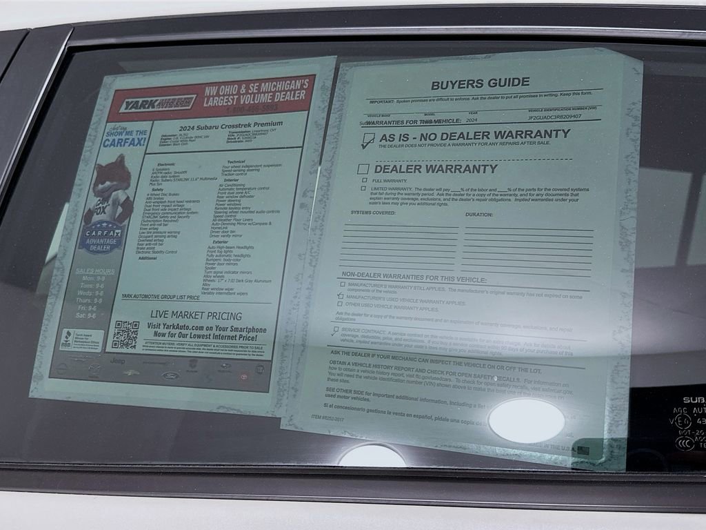 Certified 2024 Subaru Crosstrek 2.0i Premium image 13