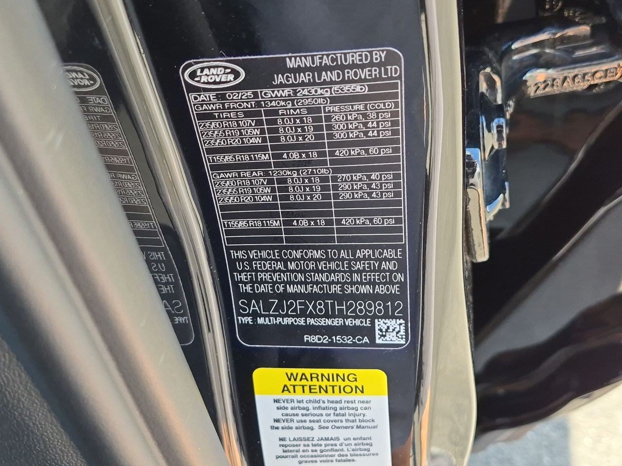 Certified 2026 Land Rover Range Rover Evoque S AWD/4WD image 30