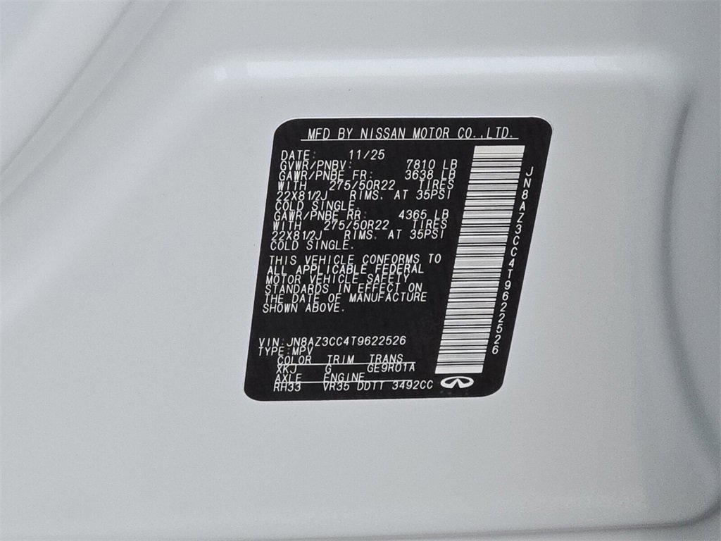 New 2026 INFINITI QX80 Autograph w/ Premium Cargo Package image 18