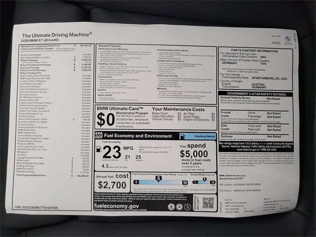 New 2026 BMW X7 xDrive40i w/ Executive Package image 14