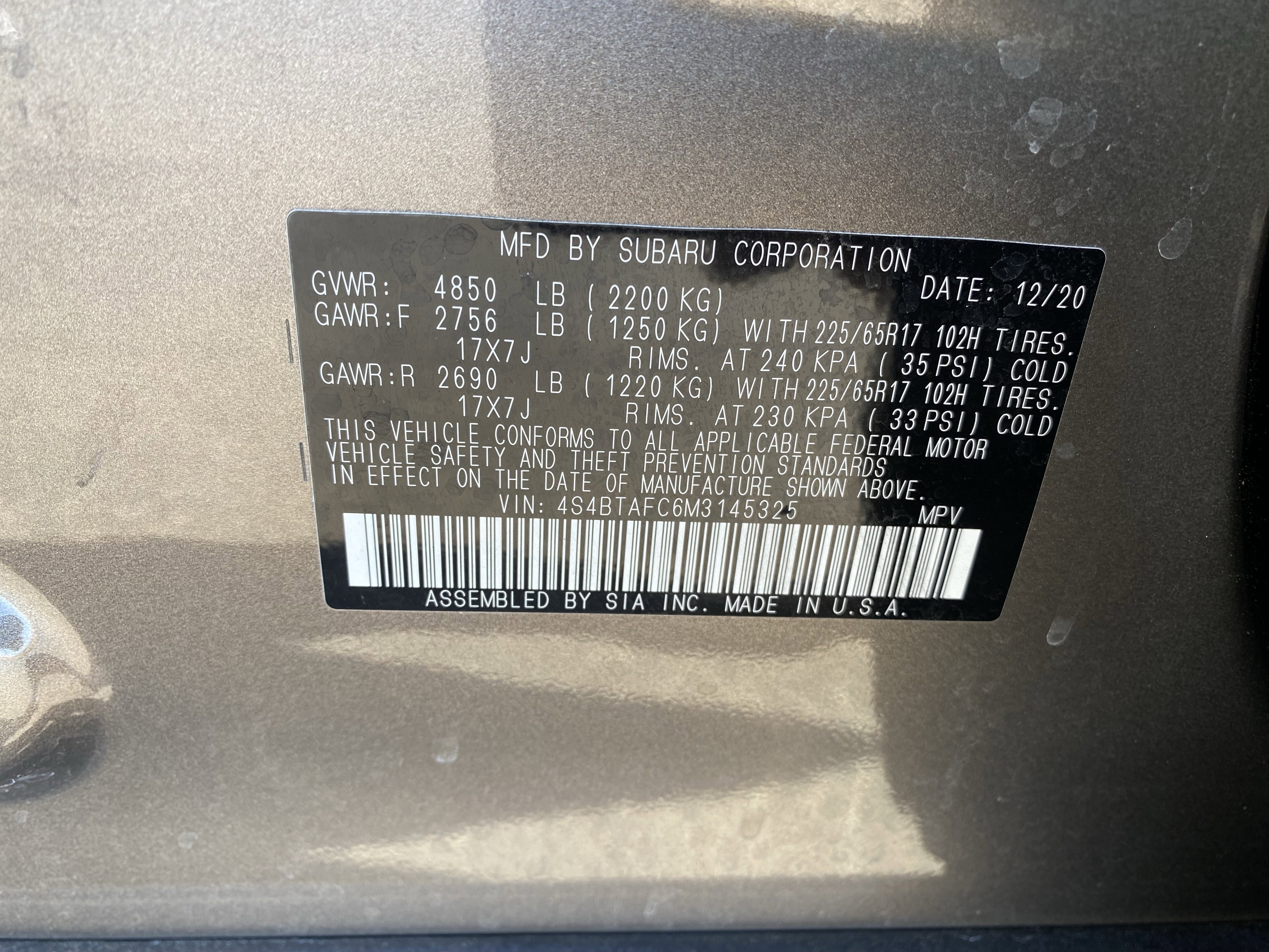 Used 2021 Subaru Outback Premium w/ Popular Package #1 image 31