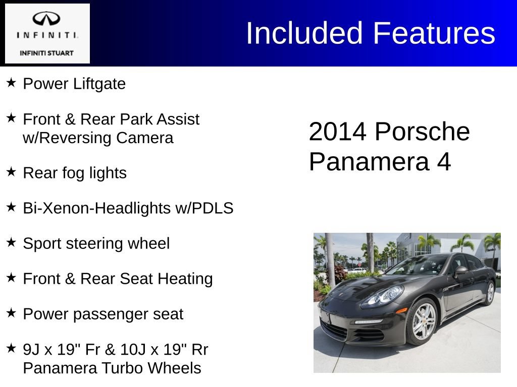 Used 2014 Porsche Panamera 4 AWD/4WD image 3