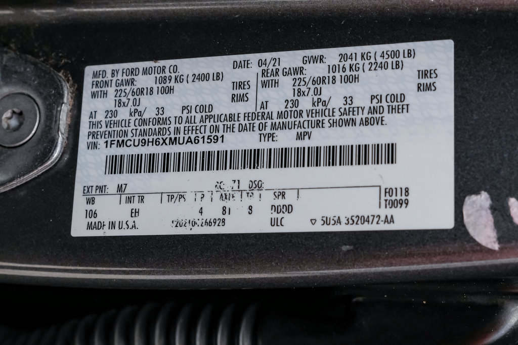 Used 2021 Ford Escape SEL AWD/4WD image 70