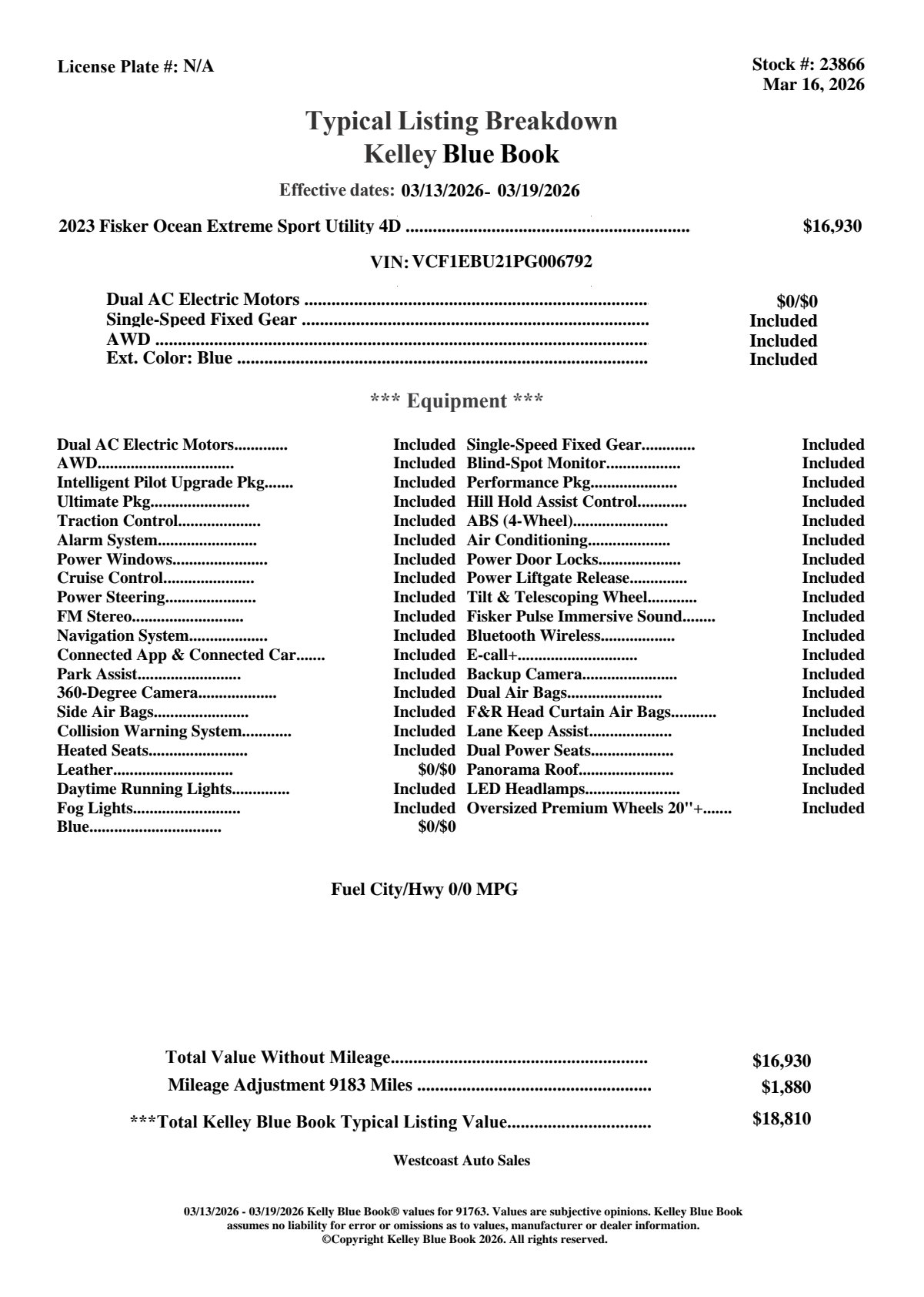 Used 2023 Fisker Ocean Extreme image 4