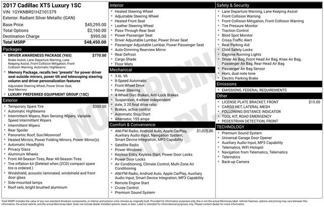 Used 2017 Cadillac XT5 Luxury w/ Driver Awareness Package image 15