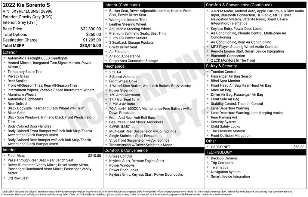 Used 2022 Kia Sorento S image 7