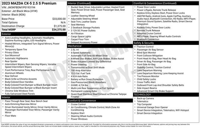 Certified 2023 MAZDA CX-5 AWD 2.5 S w/ Premium Package image 29