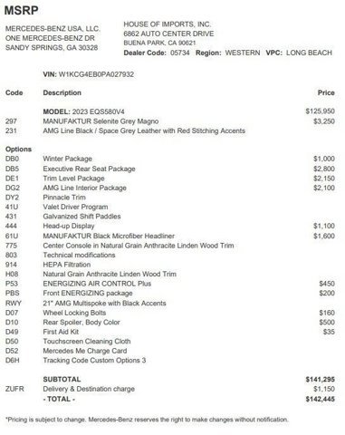 Certified 2023 Mercedes-Benz EQS 580 EQS 580 image 4