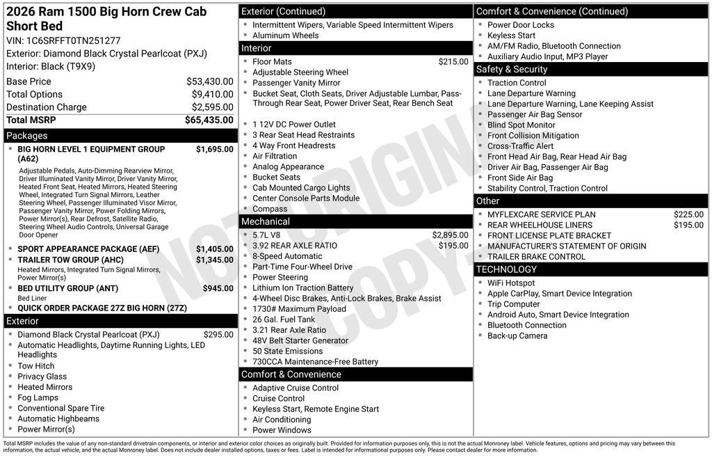 New 2026 RAM 1500 Big Horn AWD/4WD image 6