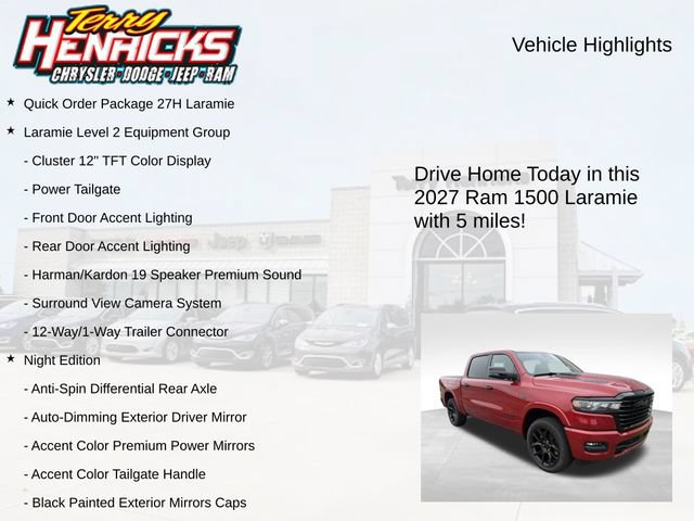 New 2027 RAM 1500 Laramie w/ Night Edition AWD/4WD image 4