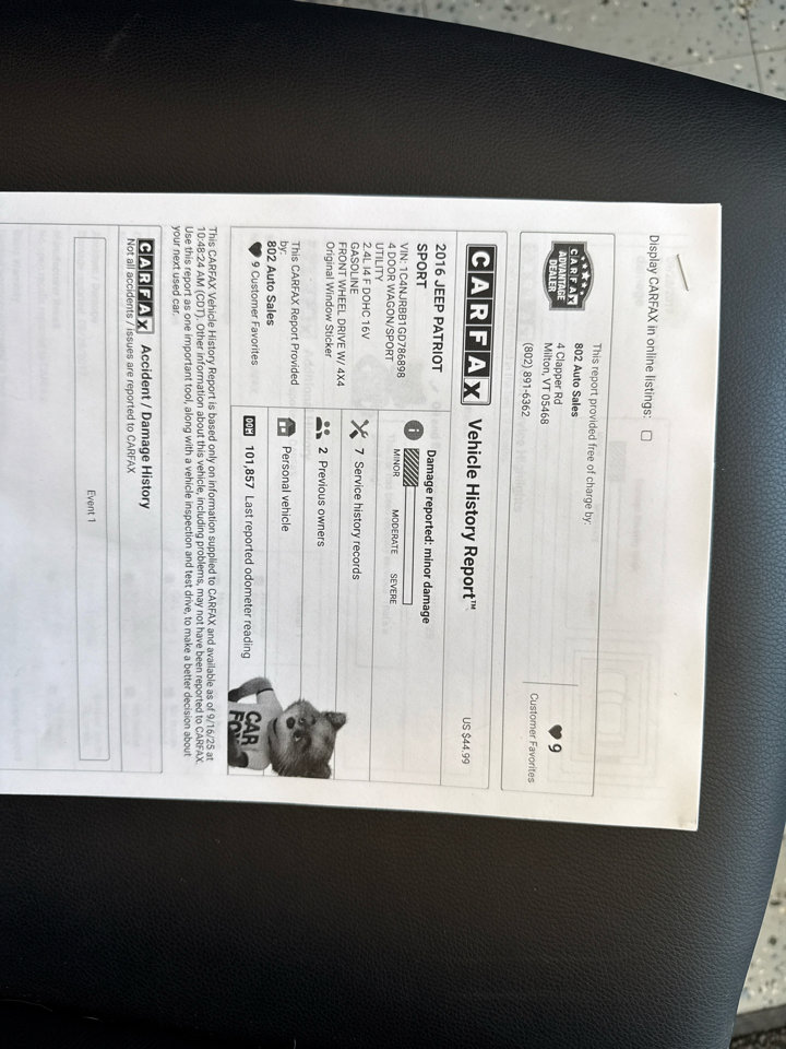 Used 2016 Jeep Patriot Sport w/ Power Value Group image 21