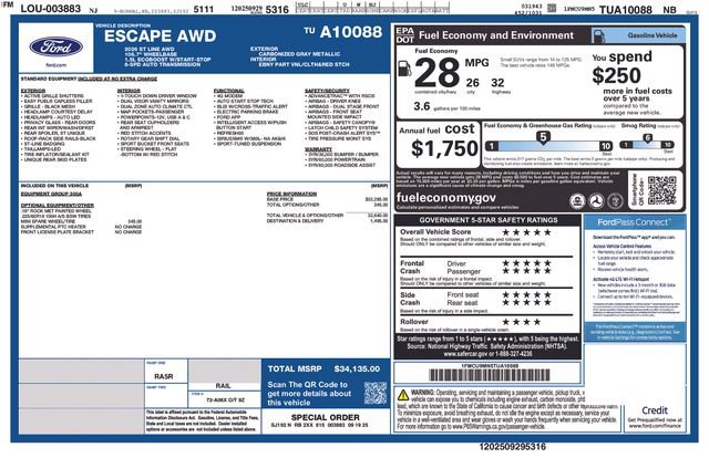 Certified 2026 Ford Escape ST-Line AWD/4WD image 29