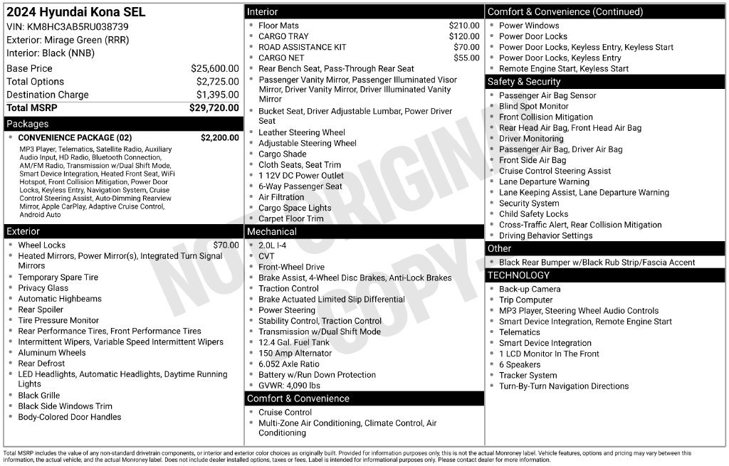 Certified 2024 Hyundai Kona SEL w/ Convenience Package FWD image 5