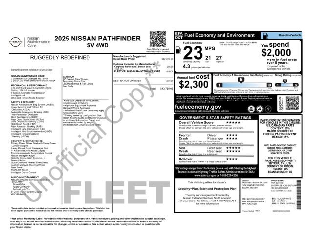 Used 2025 Nissan Pathfinder SV AWD/4WD image 2
