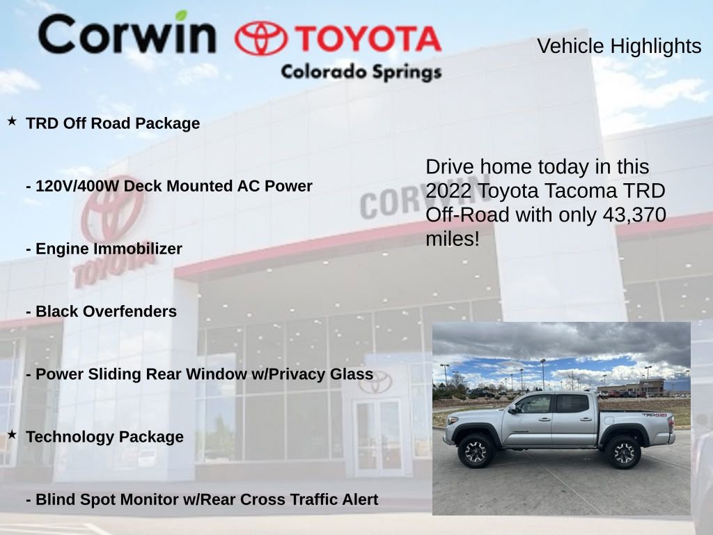 Used 2022 Toyota Tacoma TRD Off-Road w/ Technology Package image 7